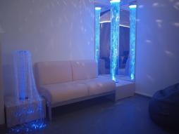 зона релаксации с пузырьковой колонной, фибероптическим фонтаном